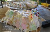 No-Bake Rainbow Marshmallow & ananas taart