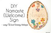 DIY Namaste(Welcome) teken met behulp van hout branden techniek (A Beginner project)