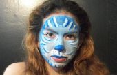 Blauw Cat Face Paint