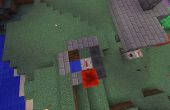 Automatische meloen boerderij in Minecraft