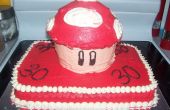 Mario mushroom taart