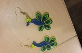 Peacock Earring quilled