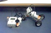 Lego NXT sturende rover programmeren en het opbouwen van instructies. 
