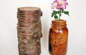 Houten Mason Jar (gesneden uit een cherry logboek)