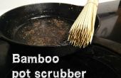 Maken van een bamboe pot scrubber