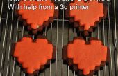 Minecraft hart koekjes met hulp van een 3D-printer maken
