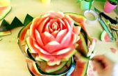 Watermeloen Rose bloem (eetbare kunst)