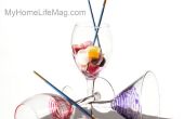 DIY decoratieve wijn glazen