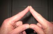 Uw Valentijnsdag hart op uw vingertoppen (optische illusie)