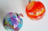 Kleurpotlood smelten glazen ornamenten DIY