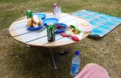 Camping/picknick tafel opvouwen