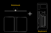 Full Sized toetsenbord in een Notebook (3 ringbanden niet een laptop)