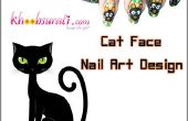 Kat gezicht Nail Art Design