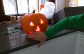 Het engste, arduino aangedreven, knipperen en schreeuwen halloween pompoen! 