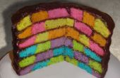 Cake van de regenboog van het dambord
