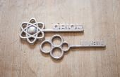3D afgedrukt staal naam sleutels