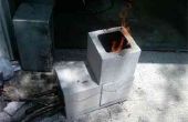 Concrete rocket stove