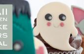 Kawaii Halloween Cupcake Toppers gemaakt met Modelling chocolade