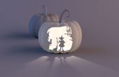 3D heks & kat & Owl Jack-o'-Lantern