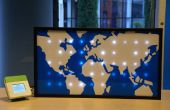 Sparkle Motion: Een LED wereldkaart gedreven door global Twitter verkeersgegevens