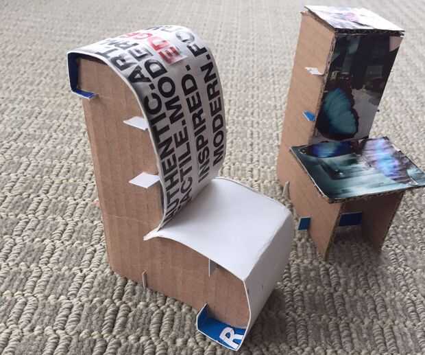 Wonderbaar Miniatuur kartonnen stoelen voor een poppenhuis - cadagile.com XO-96