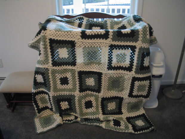 Onwijs Groene Granny Square deken - cadagile.com TU-08